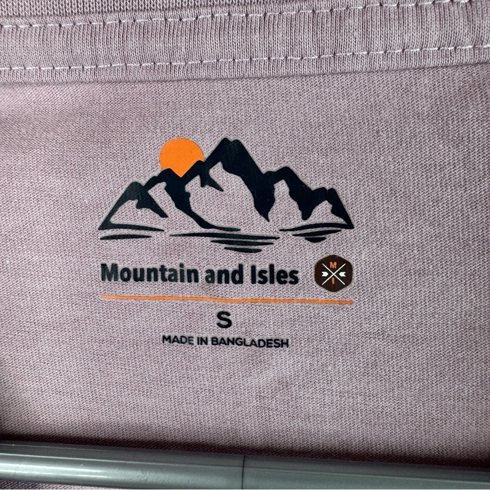 Mountain and isles cropped top let’s go outside mushroom Graphic Purple Crop Top - Picture 7 of 9